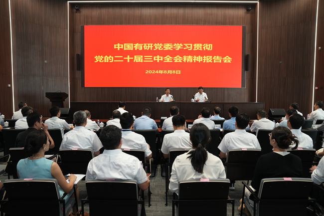 中國有研黨委書記、董事長趙曉晨宣講黨的二十屆三中全會精神